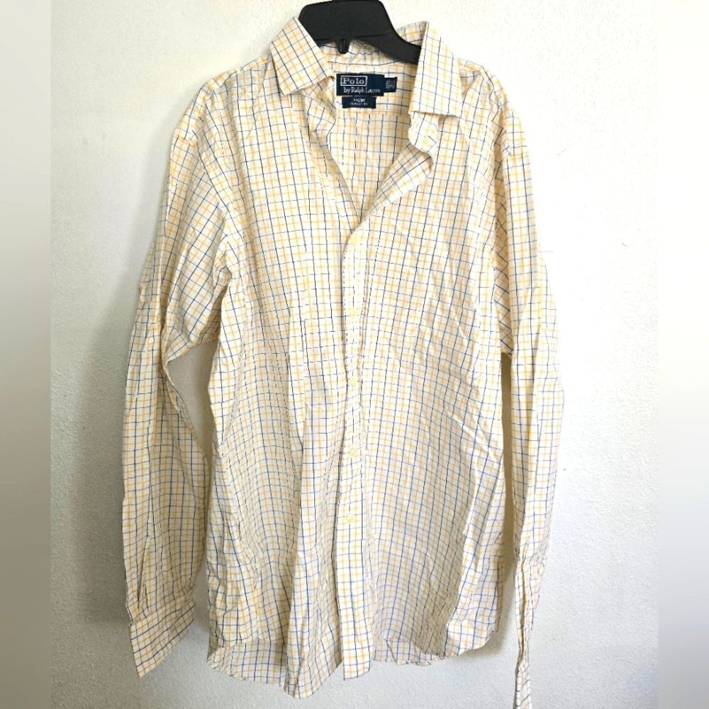 Polo By Ralph Lauren Regent Classic Fit Long Sleeves Button Down Shirt Size 16.5